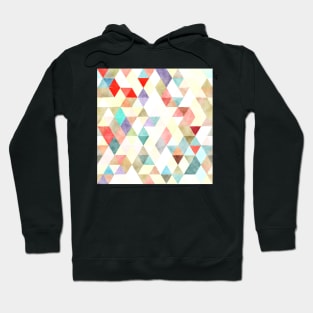 Boho Geometric Triangles Pattern Pastel Watercolor Hoodie